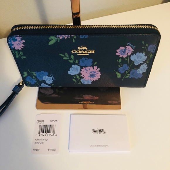 Coach Painted Peony Reversible Tote & Wallet NWT - Picture 8 of 8